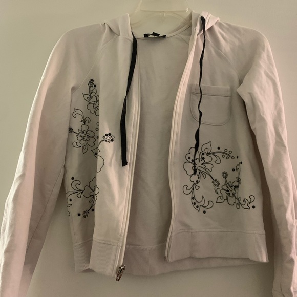 Bebe Sport White Zip Up Hoodie - Picture 3 of 7